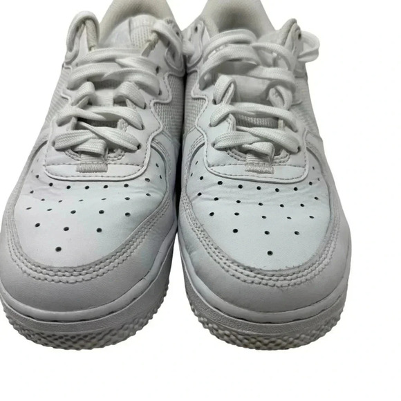 Nike Air Force 1 Low React Triple White Sneakers size 4Y custom design womens 6 - Picture 8 of 13